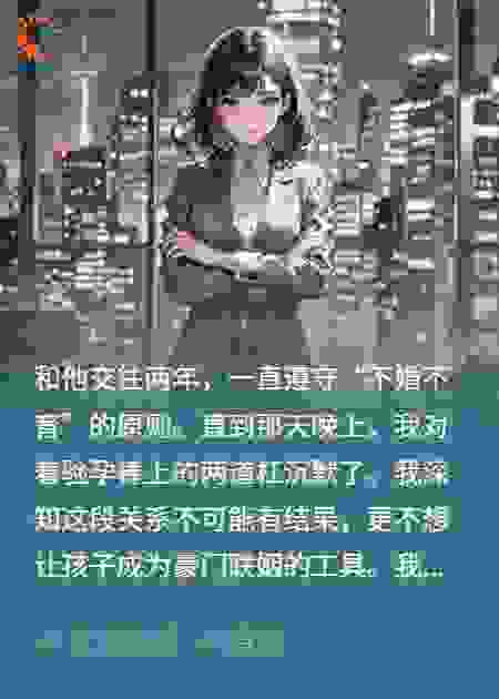 和富家公子恋爱，意外怀孕后，我准备带娃跑路