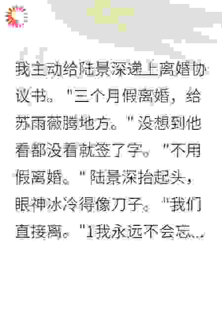 前夫为白月光离婚三个月后跪求复合